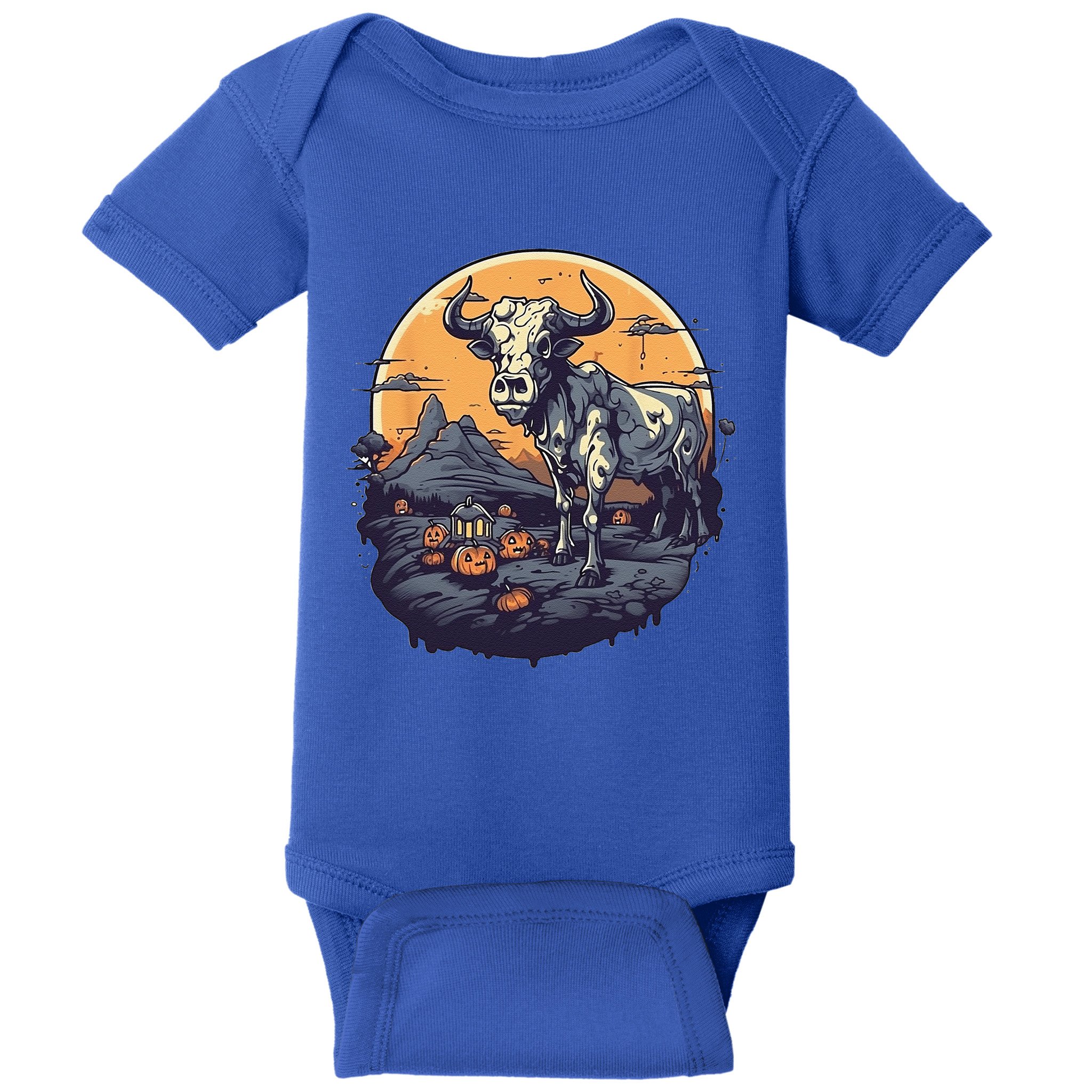 Zombie Cow Halloween Costume Scary Farm Animal Farmer Baby Bodysuit