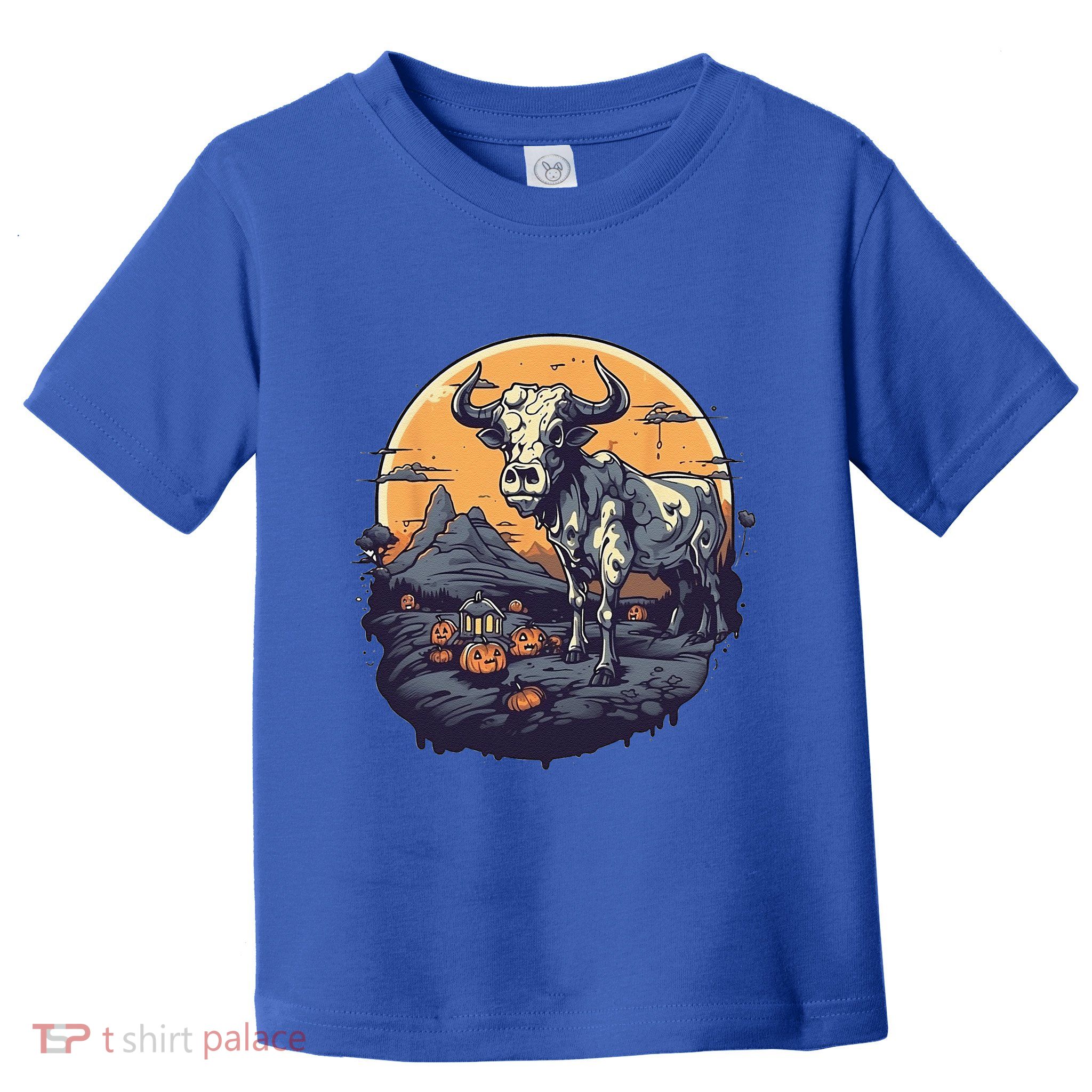 Zombie Cow Halloween Costume Scary Farm Animal Farmer Toddler T-Shirt