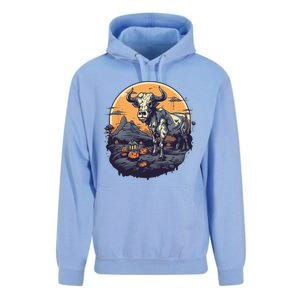 Zombie Cow Halloween Costume Scary Farm Animal Farmer Unisex Surf Hoodie