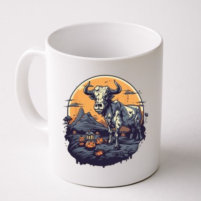 Zombie Cow Halloween Costume Scary Farm Animal Farmer Coffee Mug