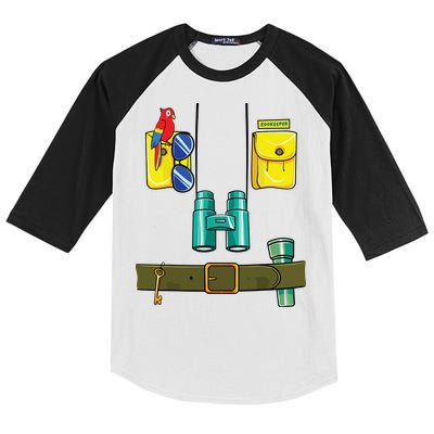 Zookeeper Costume Halloween DIY Jungle Safari Zoo Keeper Kids Colorblock Raglan Jersey
