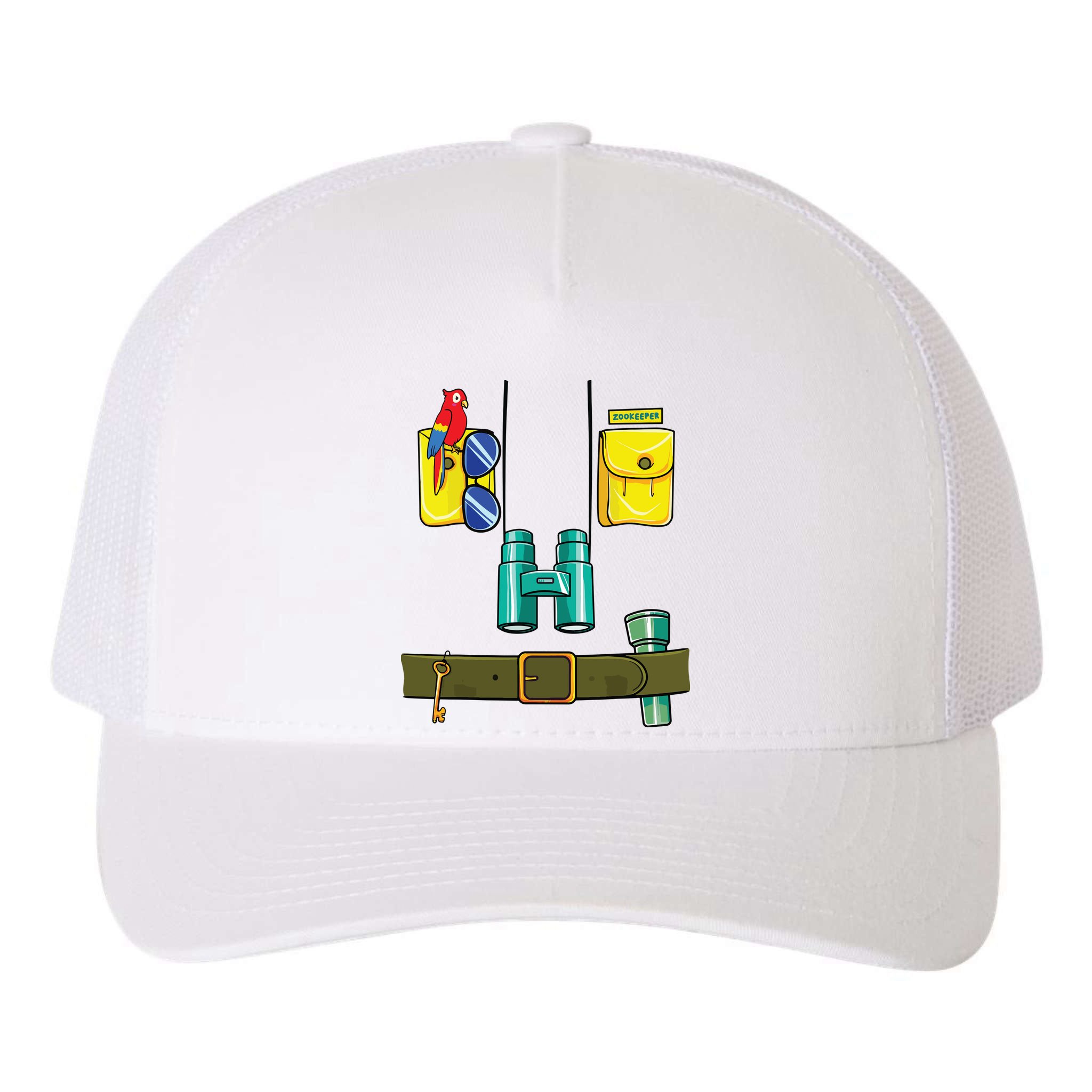 Zookeeper Costume Halloween DIY Jungle Safari Zoo Keeper Yupoong Adult 5-Panel Trucker Hat