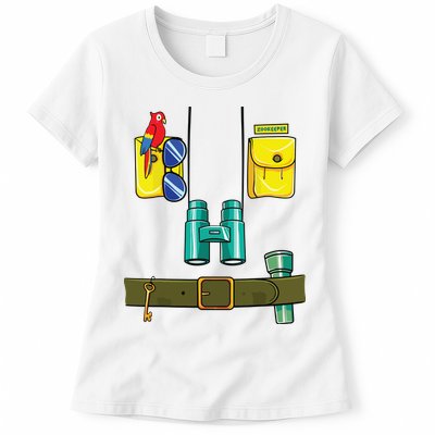 Zookeeper Costume Halloween DIY Jungle Safari Zoo Keeper Womens T-Shirt