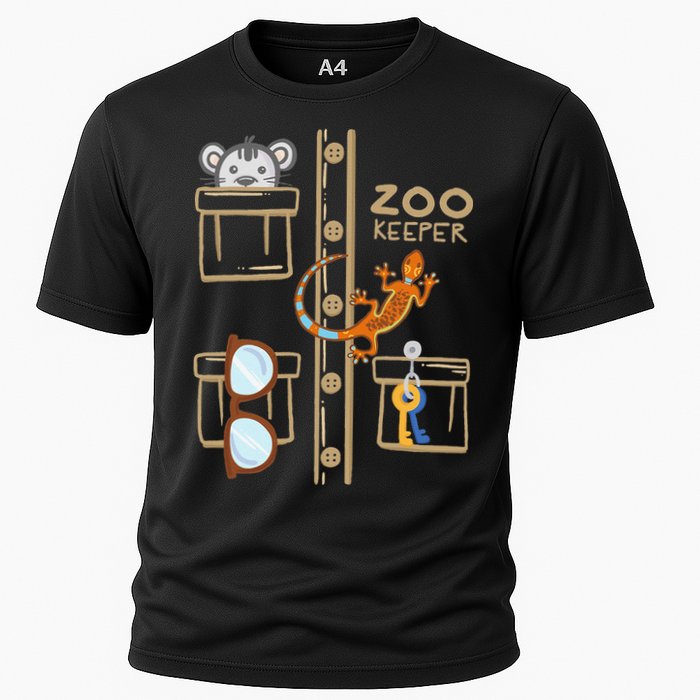 Zookeeper Costume Halloween Jungle Explorer Cooling Performance Crew T-Shirt