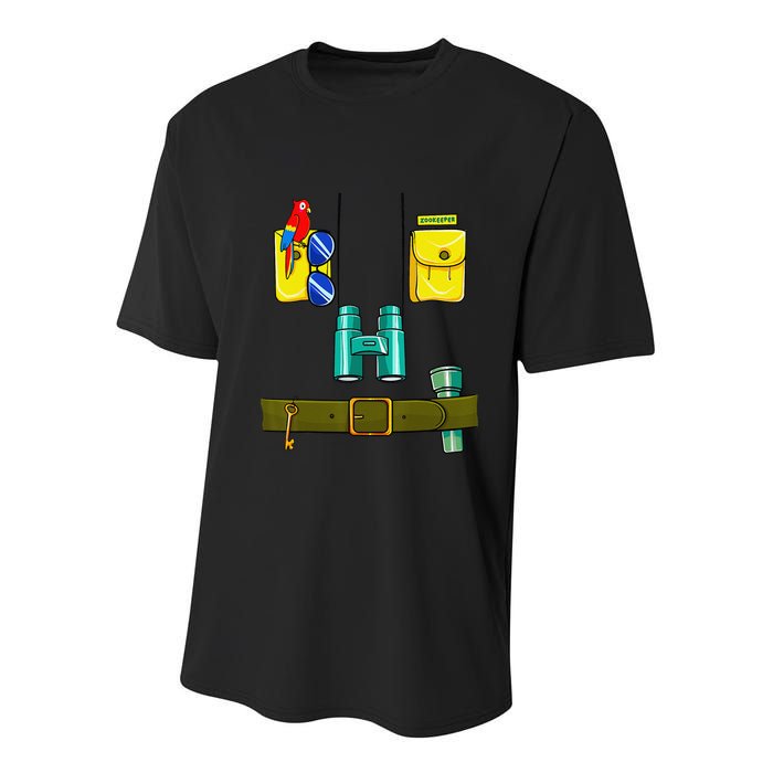 Zookeeper Costume Halloween DIY Jungle Safari Zoo Keeper Youth Performance Sprint T-Shirt