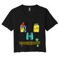 Zookeeper Costume Halloween DIY Jungle Safari Zoo Keeper Women's Crop Top Tee