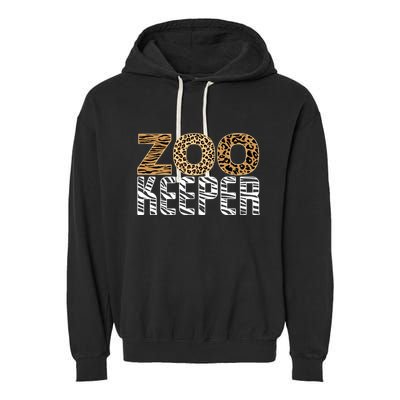 Zookeeper Costume Halloween Wildlife Zoo Keeper Gift Garment-Dyed Fleece Hoodie