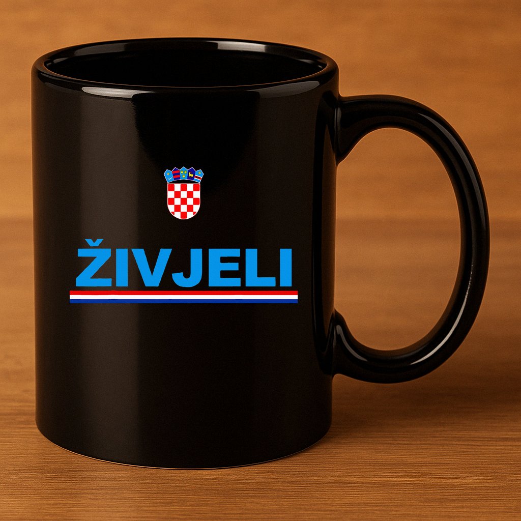 Zivjeli! Cheers In Croatian 11oz C Handle Ceramic Mug