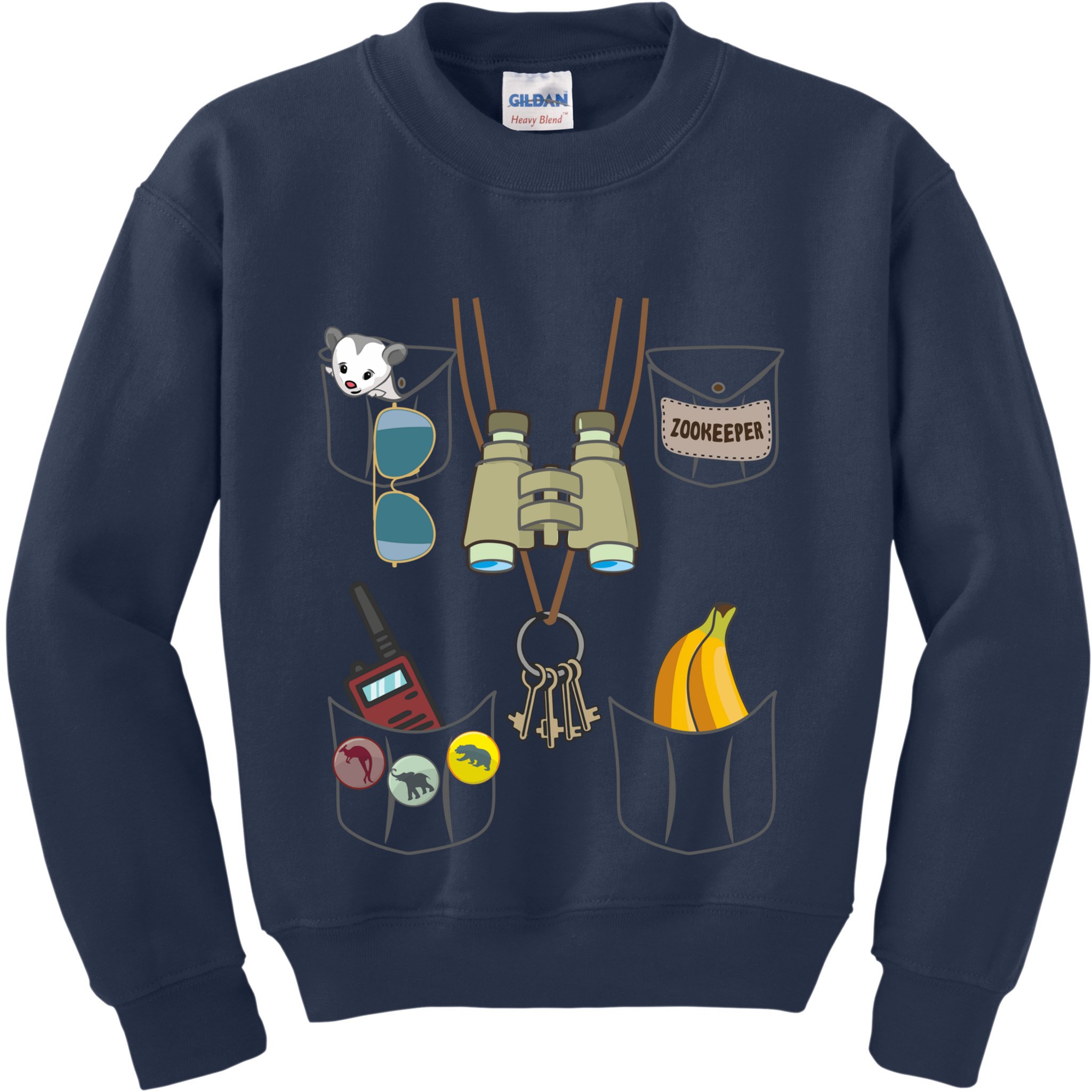 Zookeeper Costume Imitation Halloween Jungle Safari Explorer Kids Sweatshirt