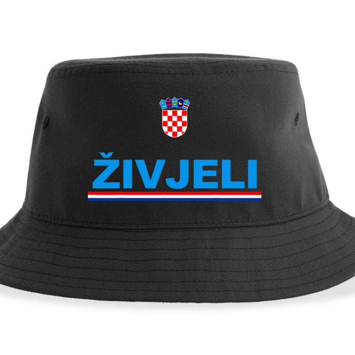 Zivjeli! Cheers In Croatian Funny Croatia Souvenir Sustainable Bucket Hat