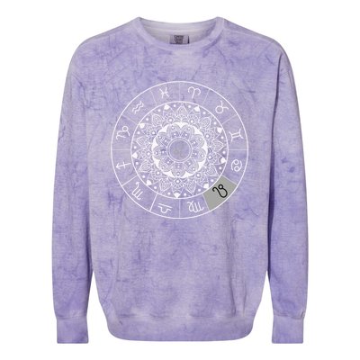 Zodiac Calendar Leo Star Sign Dala Astrology Gift Colorblast Crewneck Sweatshirt