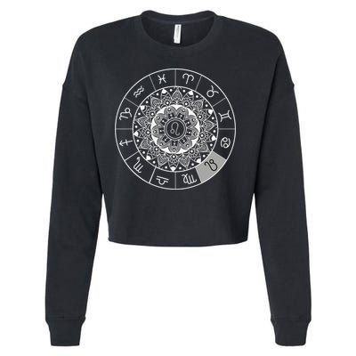 Zodiac Calendar Leo Star Sign Dala Astrology Gift Cropped Pullover Crew
