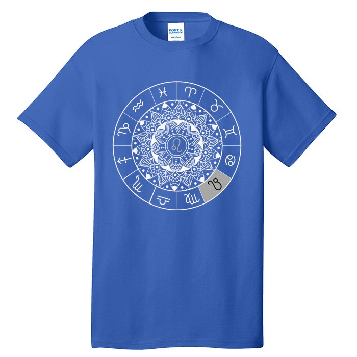 Zodiac Calendar Leo Star Sign Dala Astrology Gift Tall T-Shirt