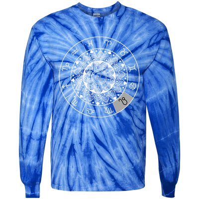 Zodiac Calendar Leo Star Sign Dala Astrology Gift Tie-Dye Long Sleeve Shirt