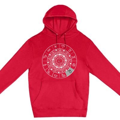 Zodiac Calendar Leo Star Sign Dala Astrology Gift Premium Pullover Hoodie