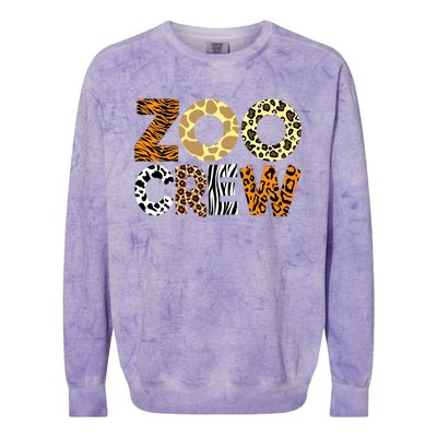 Zoo Crew Leopard Animals Print Zookeeper Zoological Garden Colorblast Crewneck Sweatshirt