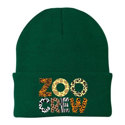 Zoo Crew Leopard Animals Print Zookeeper Zoological Garden Knit Cap Winter Beanie