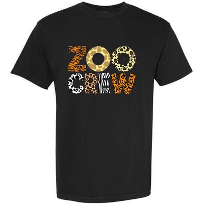 Zoo Crew Leopard Animals Print Zookeeper Zoological Garden Garment-Dyed Heavyweight T-Shirt