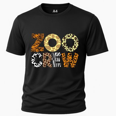 Zoo Crew Leopard Animals Print Zookeeper Zoological Garden Cooling Performance Crew T-Shirt