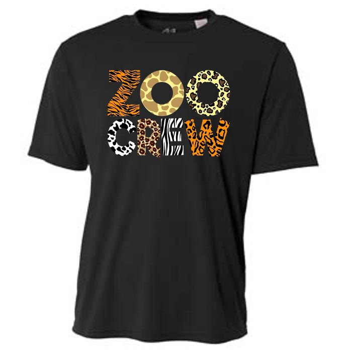 Zoo Crew Leopard Animals Print Zookeeper Zoological Garden Cooling Performance Crew T-Shirt