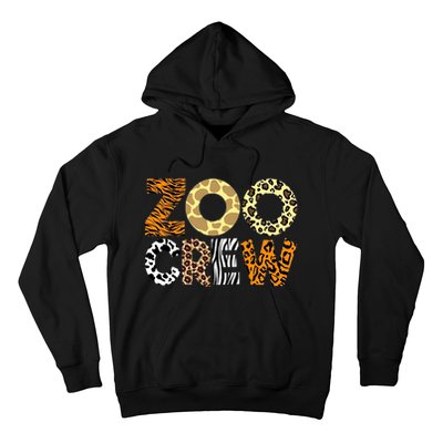 Zoo Crew Leopard Animals Print Zookeeper Zoological Garden Hoodie