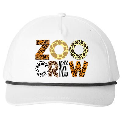 Zoo Crew Leopard Animals Print Zookeeper Zoological Garden Snapback Five-Panel Rope Hat