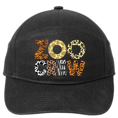 Zoo Crew Leopard Animals Print Zookeeper Zoological Garden 7-Panel Snapback Hat