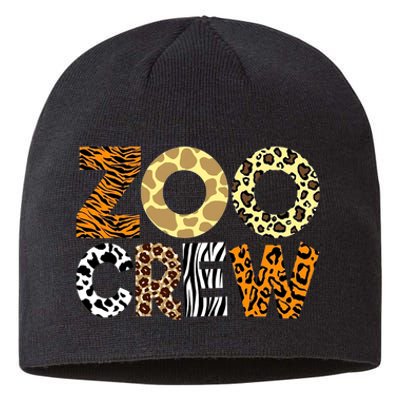 Zoo Crew Leopard Animals Print Zookeeper Zoological Garden Sustainable Beanie