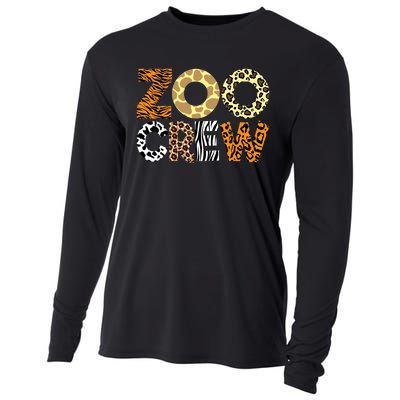 Zoo Crew Leopard Animals Print Zookeeper Zoological Garden Cooling Performance Long Sleeve Crew