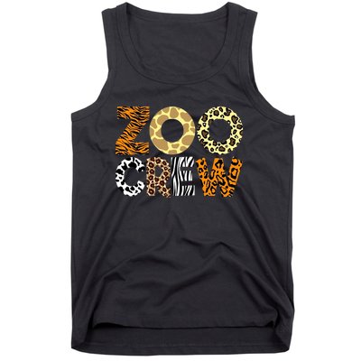 Zoo Crew Leopard Animals Print Zookeeper Zoological Garden Tank Top