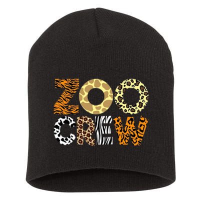 Zoo Crew Leopard Animals Print Zookeeper Zoological Garden Short Acrylic Beanie