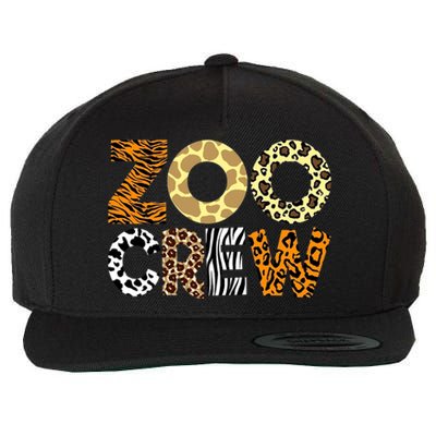 Zoo Crew Leopard Animals Print Zookeeper Zoological Garden Wool Snapback Cap