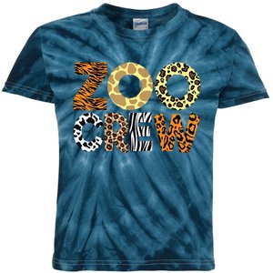 Zoo Crew Leopard Animals Print Zookeeper Zoological Garden Kids Tie-Dye T-Shirt