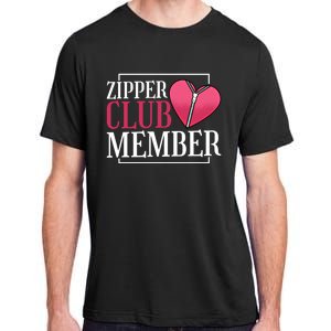 Zipper Club Member Open Heart Bypass Surgery Cute Gift Adult ChromaSoft Performance T-Shirt