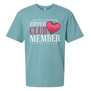 Zipper Club Member Open Heart Bypass Surgery Cute Gift Sueded Cloud Jersey T-Shirt