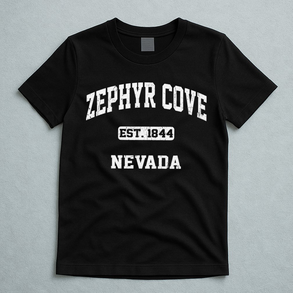 Zephyr Cove Nevada NV vintage State Athletic style T-Shirt