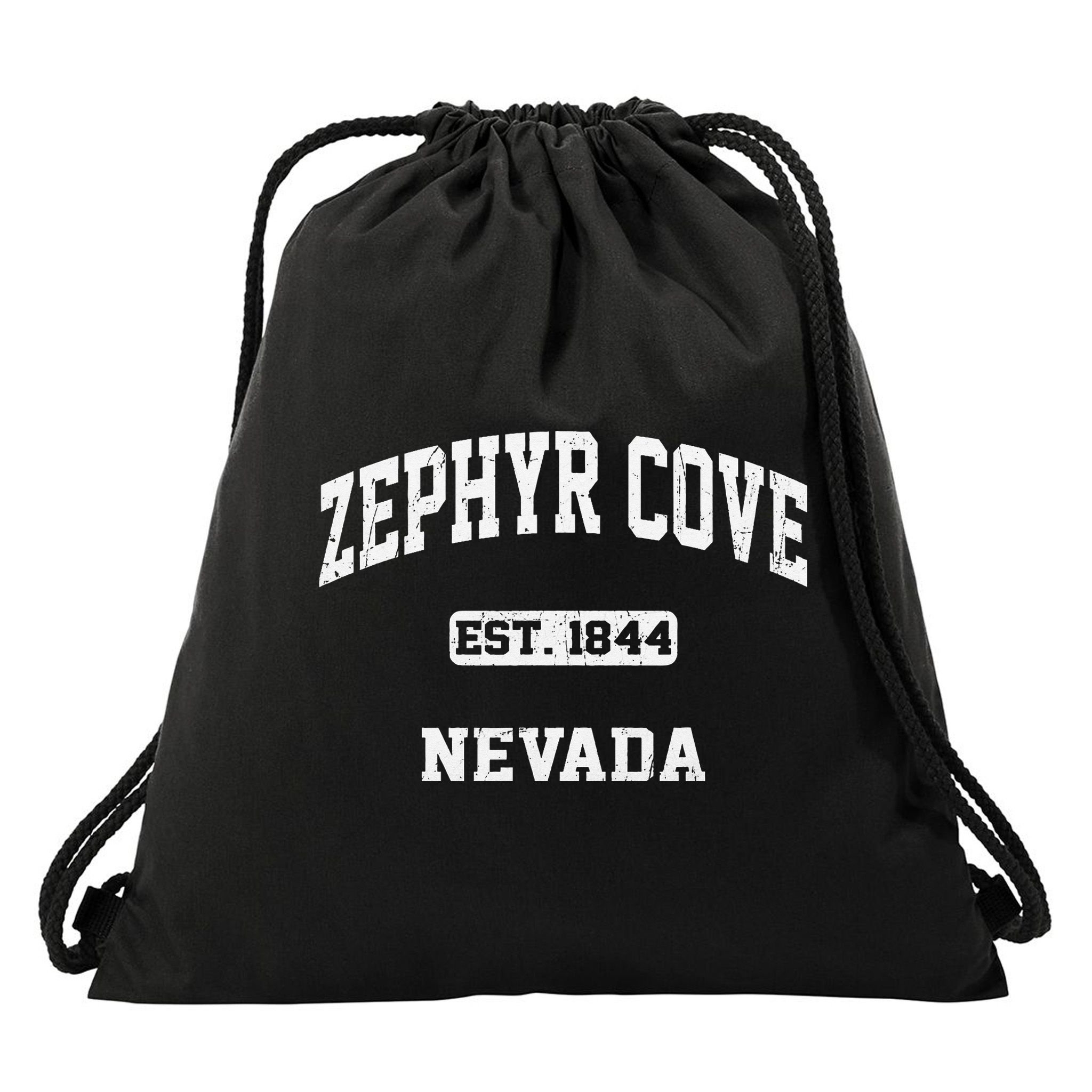 Zephyr Cove Nevada NV vintage State Athletic style Drawstring Bag