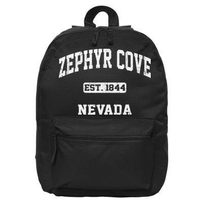 Zephyr Cove Nevada NV vintage State Athletic style 16 in Basic Backpack