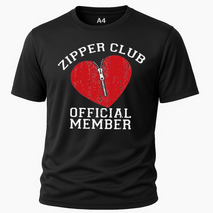 Zipper Club Open Heart Surgery Recovery Novelty Cooling Performance Crew T-Shirt