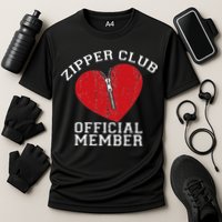 Zipper Club Open Heart Surgery Recovery Novelty Cooling Performance Crew T-Shirt