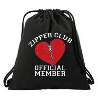 Zipper Club Open Heart Surgery Recovery Novelty Drawstring Bag