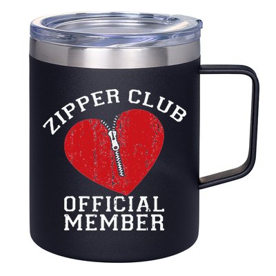 Zipper Club Open Heart Surgery Recovery Novelty 12oz Stainless Steel Coffee Mug