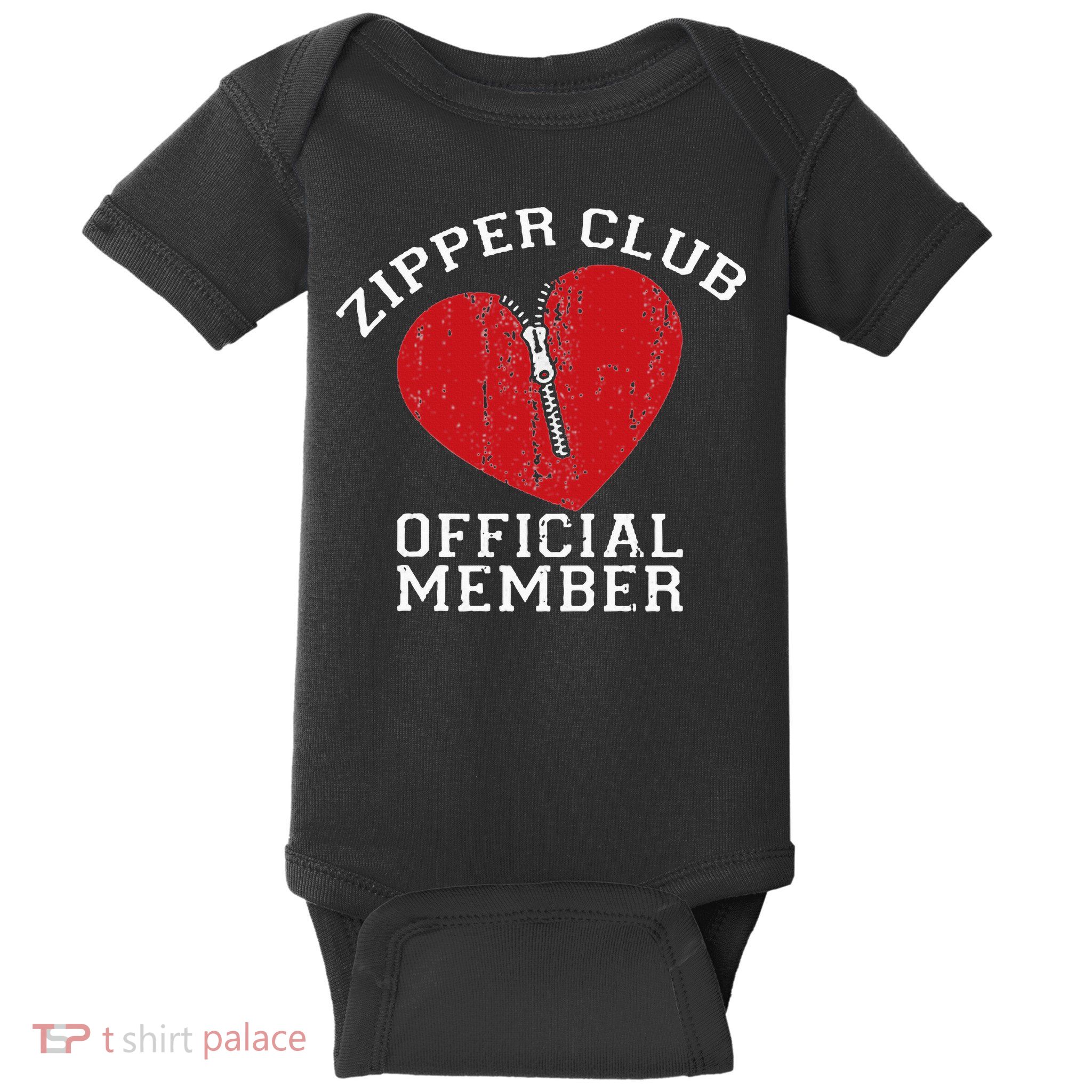 Zipper Club Open Heart Surgery Recovery Novelty Baby Bodysuit