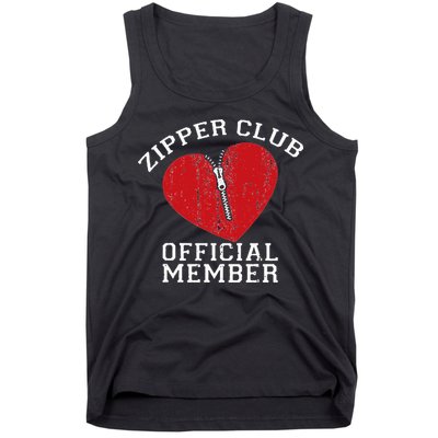 Zipper Club Open Heart Surgery Recovery Novelty Tank Top