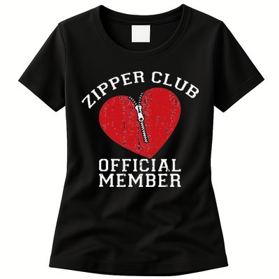 Zipper Club Open Heart Surgery Recovery Novelty Womens T-Shirt