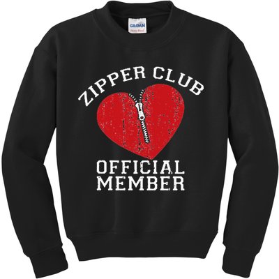 Zipper Club Open Heart Surgery Recovery Novelty Kids Sweatshirt