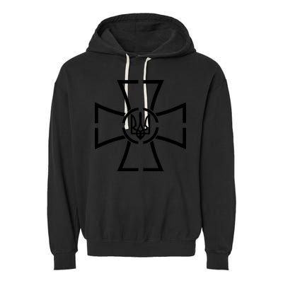 Zelensky Cross Speech Military Army Ukraine Coat Of Arms Garment-Dyed Fleece Hoodie