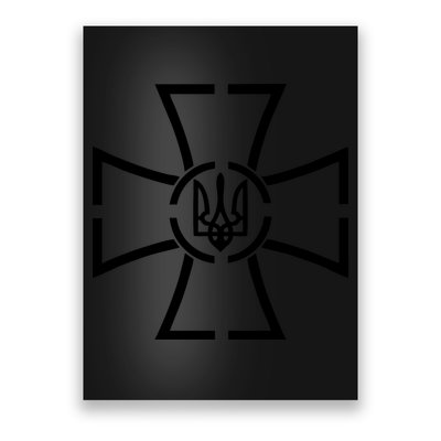Zelensky Cross Speech Military Army Ukraine Coat Of Arms Poster