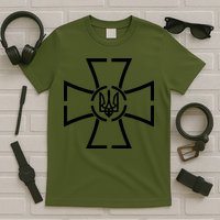 Zelensky Cross Speech Military Army Ukraine Coat Of Arms T-Shirt