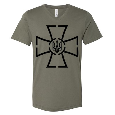 Zelensky Cross Speech Military Army Ukraine Coat Of Arms V-Neck T-Shirt